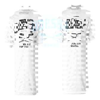 Odessa Ukraine Vintage Nautical Paddles Sports Oars T-Shirt | Mazezy