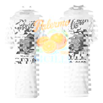 Palermo Sicilia Citrus Fruit Vintage Sicily Italy Travel T-Shirt | Seseable UK