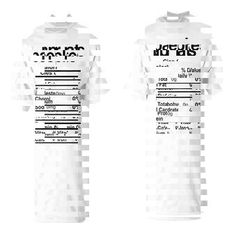 Paper Plates Nutrition Facts Thanksgiving Christmas T-Shirt | Mazezy