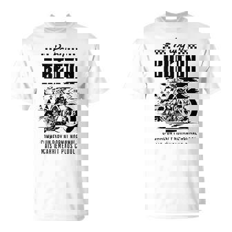 Papy Breton Motard Idée-Cadeau Humour Papi Breizh Bretagne T-Shirt - Cadeauxyz