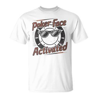 Passionnés De Cartes De Poker Texas Hold'em Activées Par Poker Face T-Shirt - Cadeauxyz