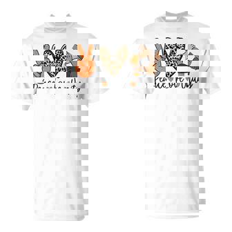 Peace Love Unity Day Orange Anti Bullying Be Kind Kindness T-Shirt - Seseable