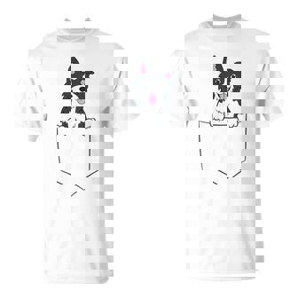 Perro Border Collie En Un Border Collie De Bolsillo Camiseta unisex - Regaloses