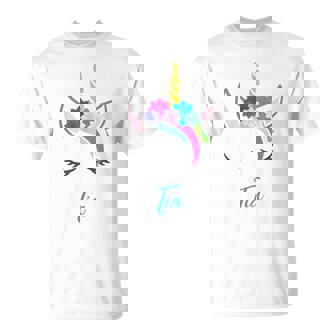 Personalizada Nombre Tia Unicornio Camiseta unisex - Regaloses