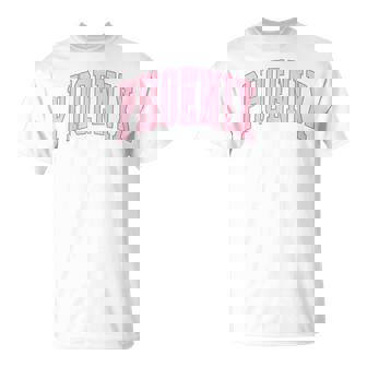 Phoenix Vintage Preppy Varsity Pink Sports T-Shirt - Thegiftio