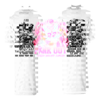 Pink Out Tackle Breast Cancer Awareness Football Boys T-Shirt - Monsterry
