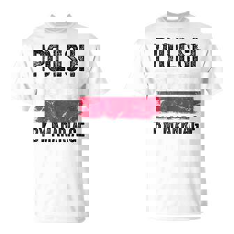 Polish By Marriage Poland Flag Husband Wife T-Shirt | Mazezy