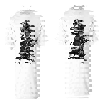 Proud Dachshund As A Cool Portrait T-Shirt - Thegiftio