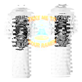 Take Me To Your Ramen Noodles Soup Ufo Abduction Ramen T-Shirt - Monsterry