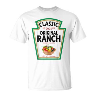 Ranch Sauce Green Salad Dressing Condiment Diy Halloween T-Shirt - Thegiftio UK