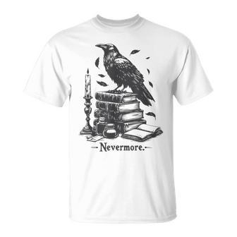 Raven Nevermore Edgar Allan Poe T-Shirt - Thegiftio UK
