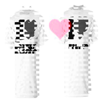 Red Heart I Love Felix T-Shirt | Mazezy