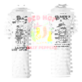 Red Hot Silly Peppers Halloween Vintage Graphic T-Shirt | Mazezy