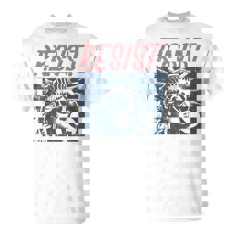 Resist Statue Liberty Bubblegum Protest Equality Women T-Shirt | Mazezy