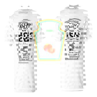 Retro Catch Up With Jesus Ketchup Christian Ketchup T-Shirt - Monsterry