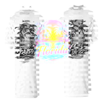 Retro Florida Home State Fl Nature Sunset Vintage T-Shirt - Monsterry