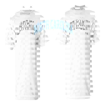 Retro North Carolina Blue Souvenir Simple North Carolina T-Shirt | Mazezy