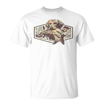Retro Old Camo Duck Hunting Lab Dog Labrador Southern Boy T-Shirt - Thegiftio UK