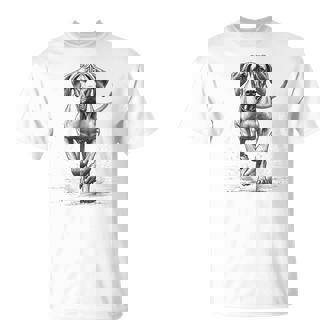 Rhodesian Ridgeback Running For Dog Owner T-Shirt - Monsterry