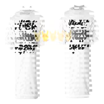 We Rock Together Hands Music Lover Unity Diversity Inclusion T-Shirt | Seseable CA