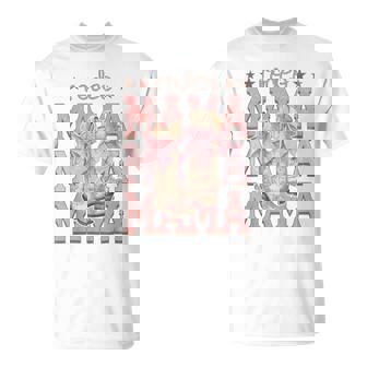 Rodeo Mama Pink Boots Coquette Cow-Girl Birthday Party T-Shirt - Monsterry