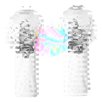 Roller Skate Graphic Girls Women Colorful Roller Skating T-Shirt | Mazezy