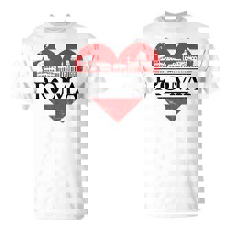 Roma Italia Amor Corazónilueta Arte Roma Italiaouvenir Camiseta unisex - Regaloses