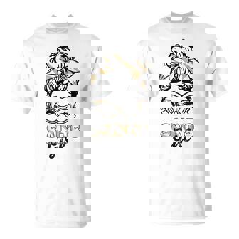 Saints Girl Messy Bun T-Shirt - Thegiftio