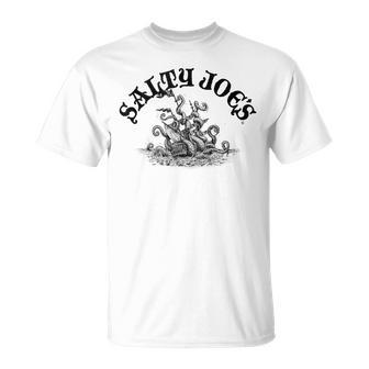 Salty Joe's Octopus Attack Logo Surf Shop Graphic T-Shirt - Thegiftio UK