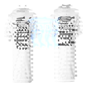 Sardine Fish Mermaid Coastal Summer Retro Graphic T-Shirt - Monsterry