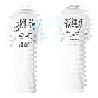 Sea Isle City New Jersey Vintage Nautical Paddles Sports Oar T-Shirt | Mazezy