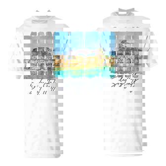 Sicily Italy Travel Brushstroke Meet Me In Sicily Souvenir T-Shirt - Monsterry