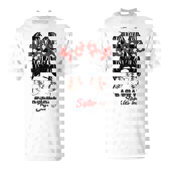 Sister Baseball Messy Bun Sunglasses T-Shirt - Thegiftio