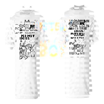 Sister Of The Birthday Boy Party Blue Dog Lover Matching T-Shirt - Monsterry