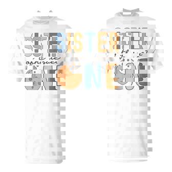 Sister Of The Sweet One Cookies And Milk 1St Birthday Family T-Shirt | Seseable CA