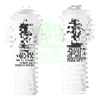 Sometimes Motivation Finds You Bigfoot Running T-Shirt - Monsterry