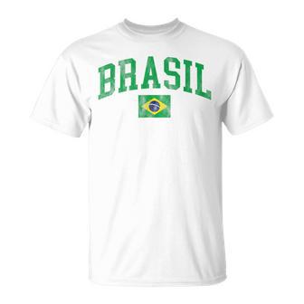 Souvenir Brasil Retro Brasileña Bandera De Brasil Camiseta unisex - Regaloses
