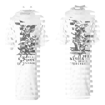 St Michael The Archangel Catholic Christian Saint T-Shirt - Thegiftio