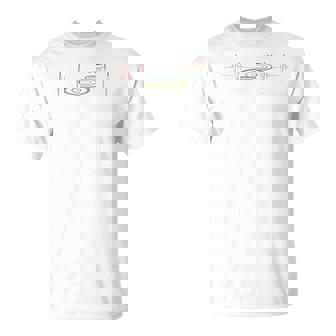 Stone Skipping Heartbeat Retro ECG EKG Raglan Baseball Tee T-Shirt | Mazezy