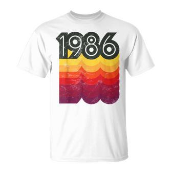 Style Des Années 80 Rétro Anniversaireintage 1986 T-Shirt - Cadeauxyz
