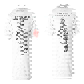 I Survived The Widow Maker Heart Attack Survivor Skeleton T-Shirt - Monsterry