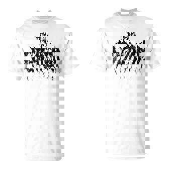 Team Groom But In DeathMetal Font Heavy Music Wedding Day T-Shirt | Mazezy