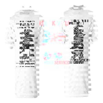 Thank You For Your Services Patriotic Veterans Day Women T-Shirt - Monsterry