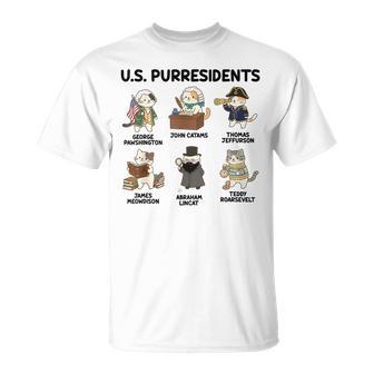 History Teacher American History Cat Lover Us Purresidents T-Shirt - Thegiftio UK