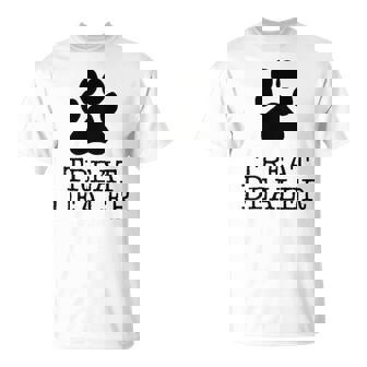 Treat Dealer Dog Paw In Typewriter Fun T-Shirt | Seseable UK