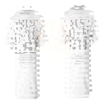 Trust The Lord Religious On Back Christian Faith Bible Verse T-Shirt | Mazezy