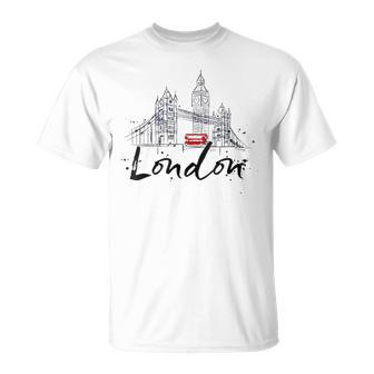 Uk British Retro Vintage London England Souvenir T-Shirt | Mazezy