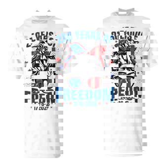 Usa 250Th Anniversary Messy Bun Celebrate 1776 2026 T-Shirt | Mazezy