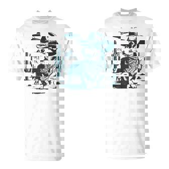 Vintage Corgi Ufo Corgi Cowboy With Ufo Western Dog T-Shirt - Thegiftio