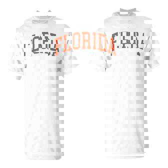 Vintage Florida Men Florida Women Retro Blue Orange FL Tee T-Shirt | Mazezy